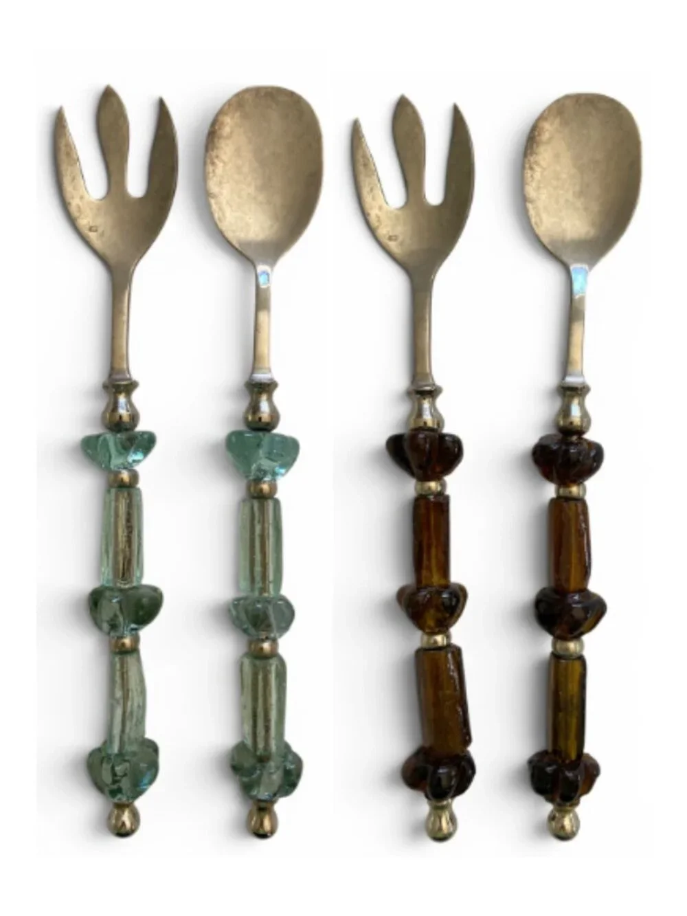 Salad Servers with Changeable Beads
